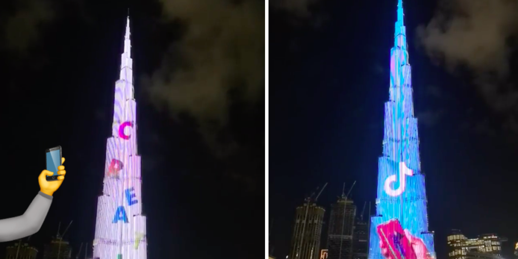 TikTok Awards Top Content Creators On Burj Khalifa During New Years And Partners With Tamer Hosny
