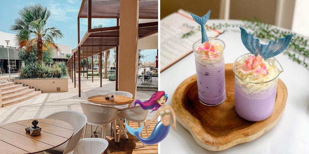 This Place In Bahrain Made Cute Lavender Mermaid Drinks This Month For A Limited Time