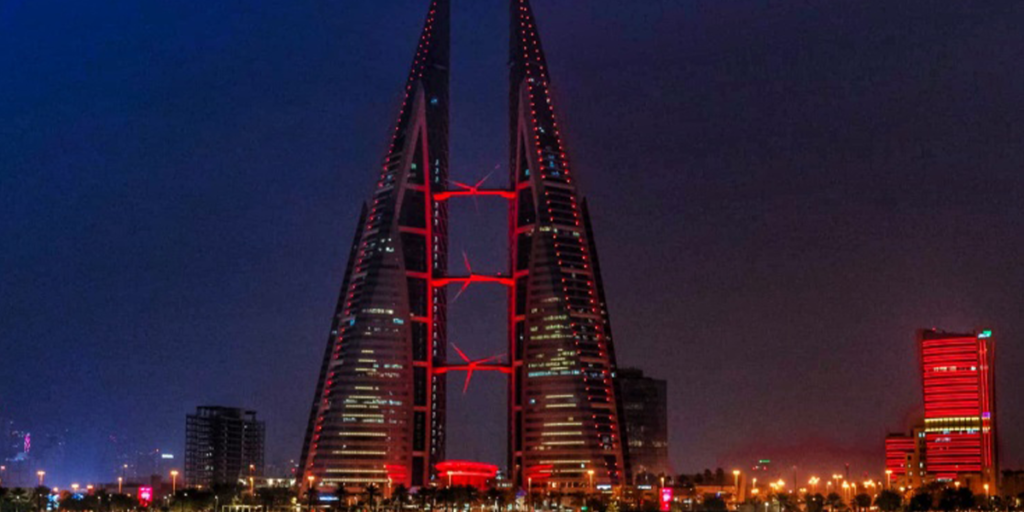 Bahrain Was All Lit Up In Red To Celebrate The UAE’s Historic Mars Mission