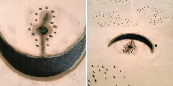 You Have to See This Crescent Shaped Lake in The Heart of Dubai’s Desert