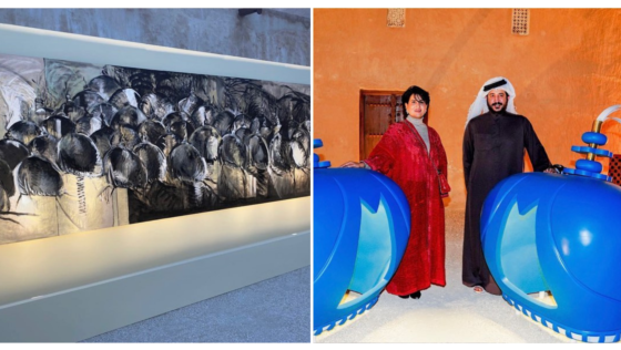 HH Shaikh Khalid Opens the Burqa Artwork Exhibition at Riffa Fort
