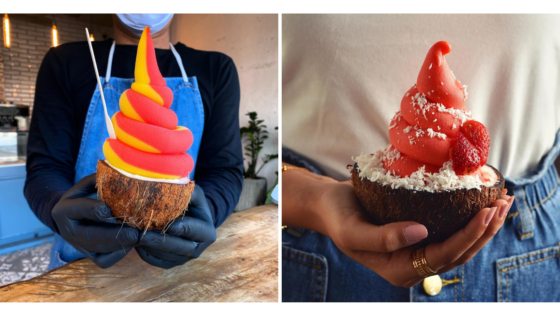 Get Sorbet Served Inside a Coconut Shell at This Spot in Bahrain