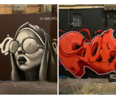 Street art bahrain graffiti artist spray paint