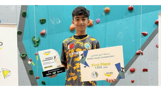 Spotlight! Young Bahraini Rock Climber Secures First Place in Dino Junior Competition