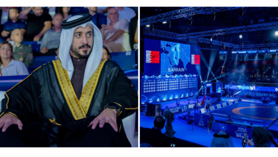 HH Shaikh Khalid Attends 2023 World Wrestling Championships Opening Ceremony in Serbia