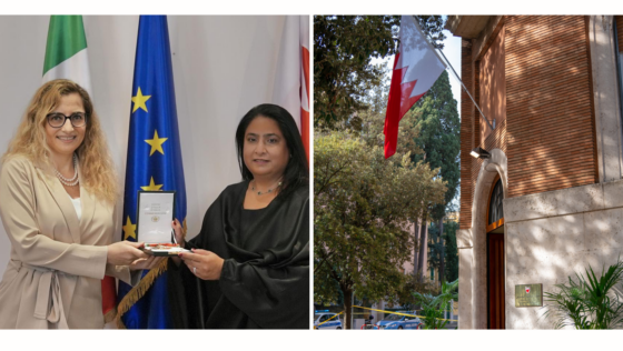 Dr. Shaikha Rana Al Khalifa Receives Prestigious Award for Strengthening Bahrain-Italy Ties