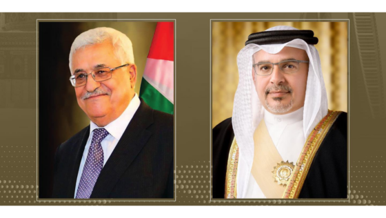 HRH Prince Salman & President Mahmoud Abbas Discuss Peace Efforts and Humanitarian Support for Palestine