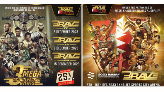 Bahrain’s Brave CF Adds Two Huge Events to International Combat Week This December At Khalifa Sports City