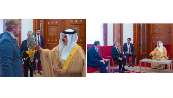 HM King Hamad Meets the Russian Ambassador and CEO of Roscongress Foundation