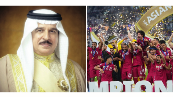 HM King Hamad Congratulates Qatar’s Amir on AFC Asian Cup Win