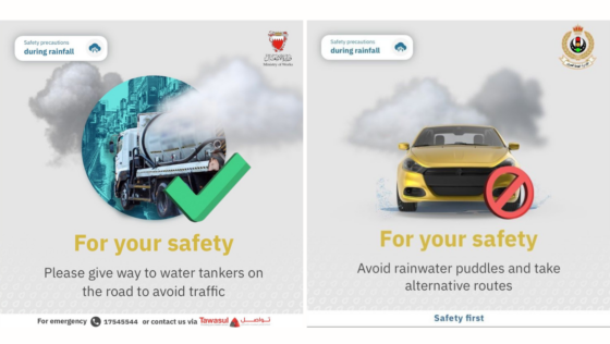 Bahrain Issues Safety Guidelines for Heavy Rain: Stay Safe on the Roads and at Home