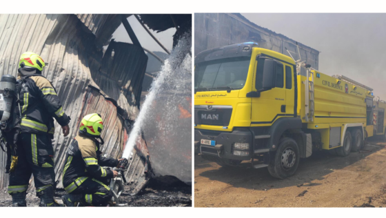 Bahrain’s Civil Defense Evacuated 16 People From A Fire In A Scrapyard