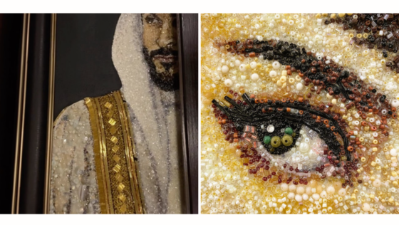 This Saudi Artist Created a Portrait of HH Sh Nasser Using Nothing but Gemstones