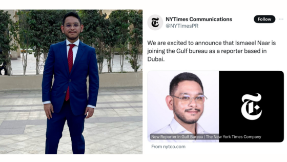 Bahraini Journalist Ismaeel Naar Joins The New York Times Gulf Bureau!