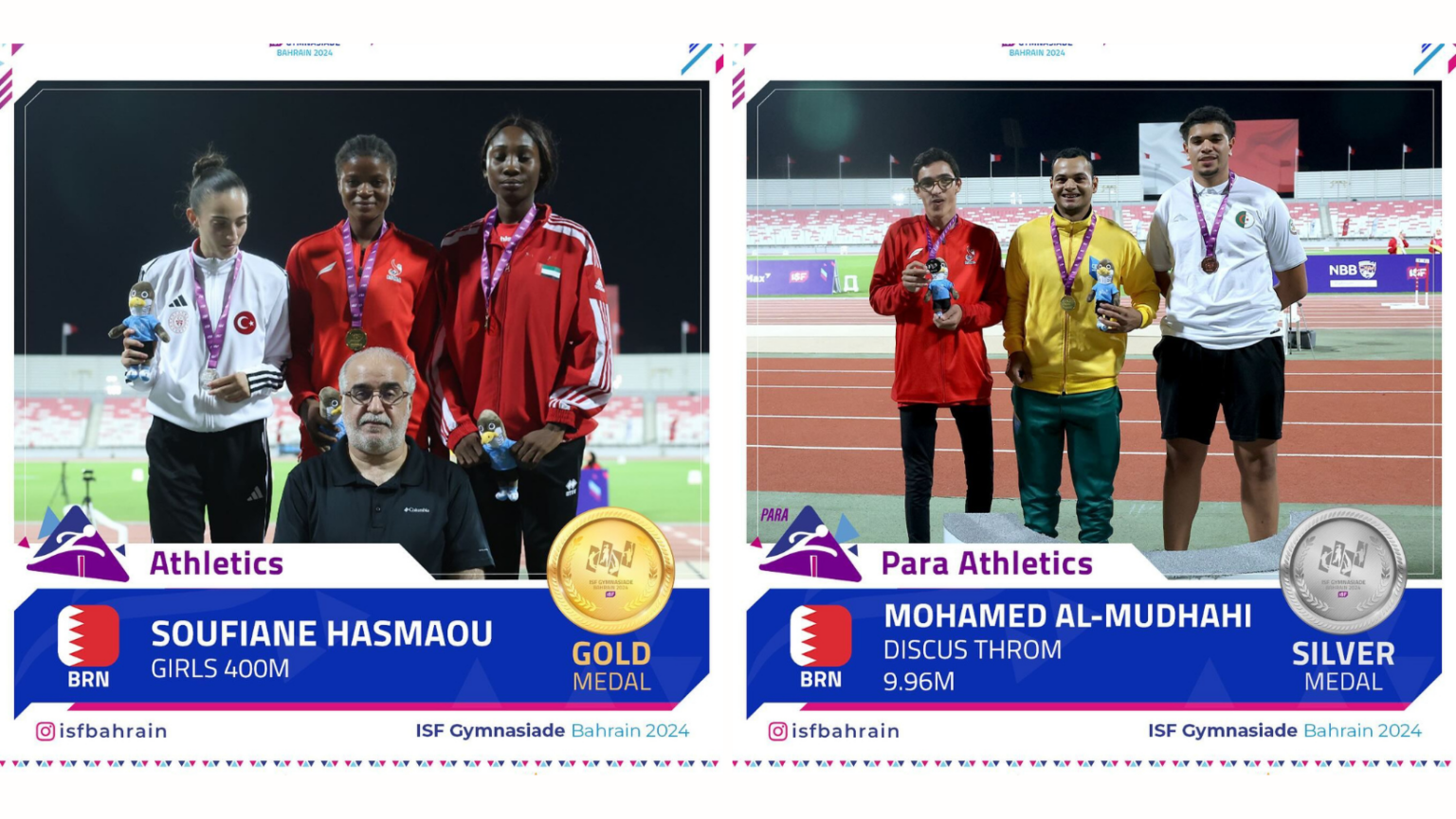 Proud! Bahrain Bags a Total of 21 Medals on Day 2 of the Isf Gymnasiade