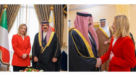 HM King Hamad Received the Italian Prime Minister Giorgia Meloni At The Qudaibiya Palace