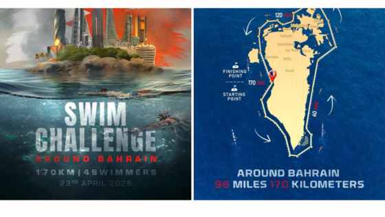 4 Bahraini Swimmers Are Taking on an Extraordinary Swimming Challenge around Bahrain Today!